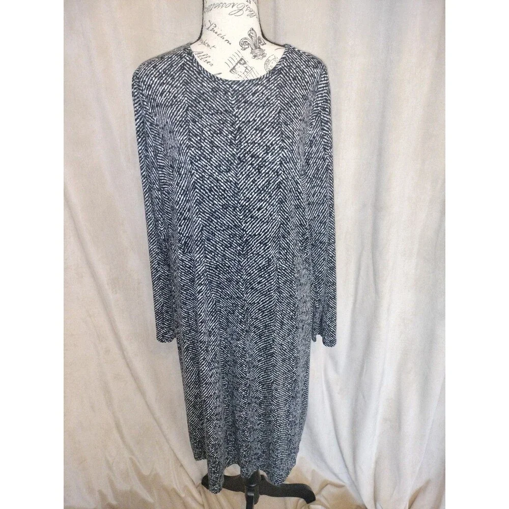 J.Jill Wearever Collection Women's Long Sleeve High Waist Stretch Knit Dress. 1X - Picture 1 of 8